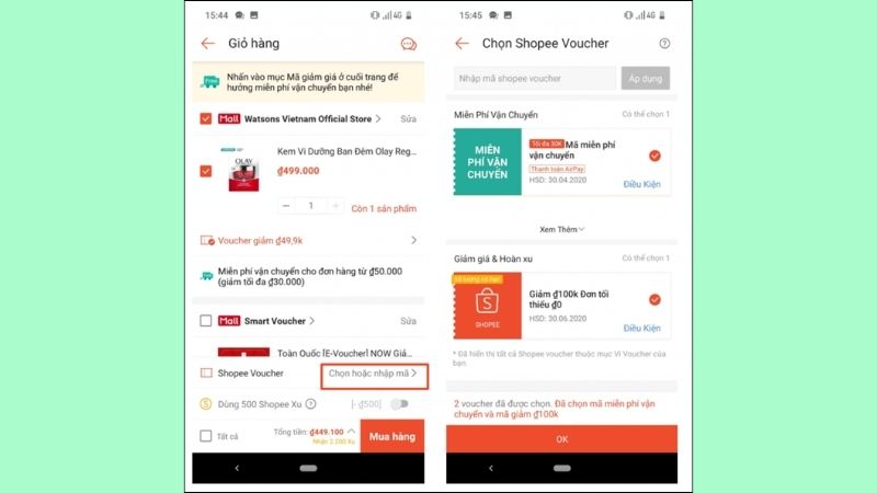 Áp mã giảm giá Shopee