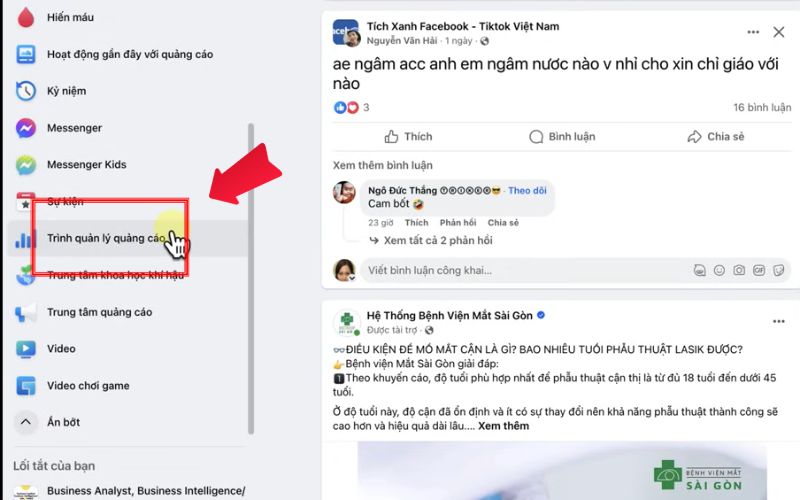 Cách chèn quảng cáo vào video facebook - Bước 1