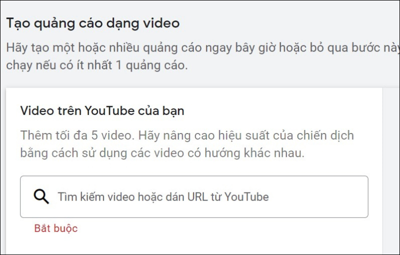 Chọn video tiếp thị của bạn