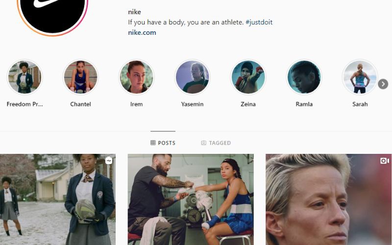 Video ngắn trên Instagram của Nike