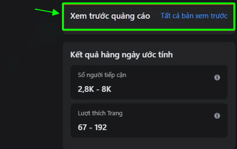 Xem trước và xác nhận các thiết lập