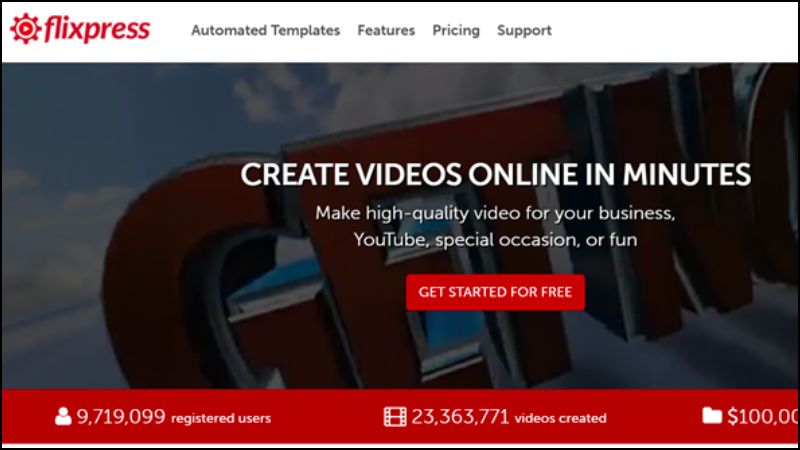 Flixpress.com - Website làm video marketing online