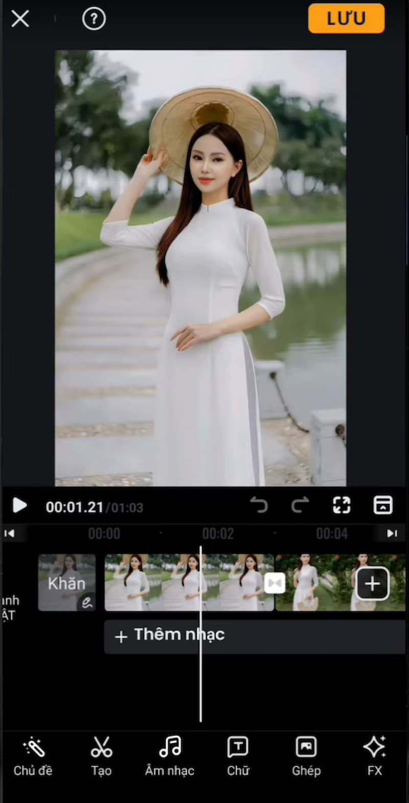 Màn hình chỉnh sửa Video