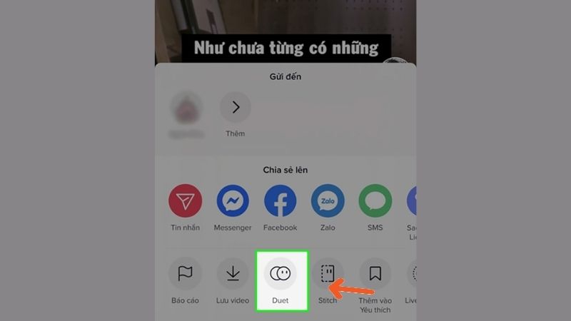 Bấm chọn Duet