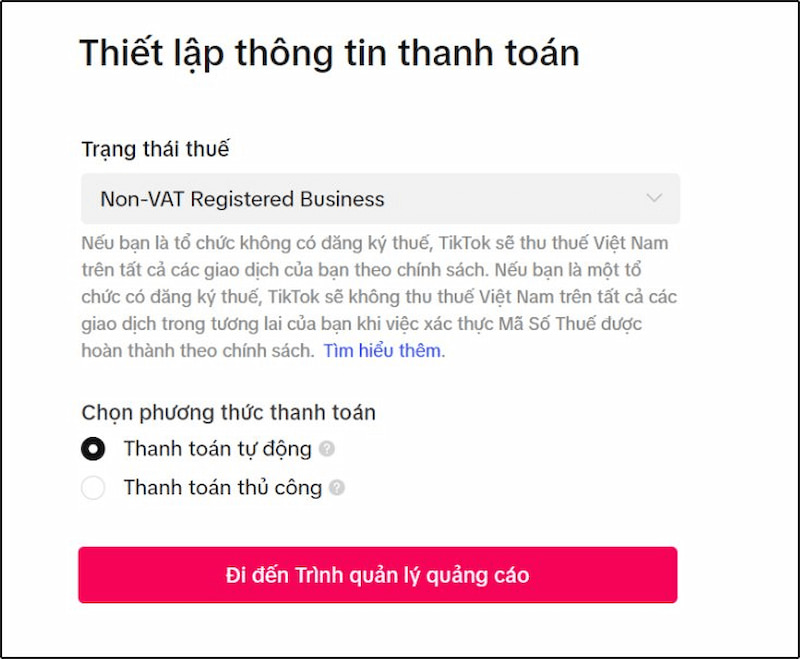 Chọn phương thức thanh toán mà bạn muốn sử dụng, như thẻ tín dụng hoặc Paypal