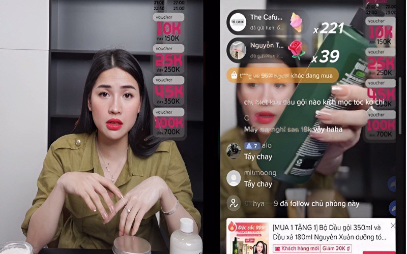 Dầu gội Nguyên Xuân hợp tác cùng Influencers trên TikTok.