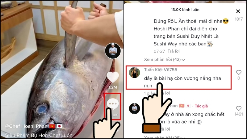 Bạn có thể tìm nhạc trên TikTok trong phần bình luận