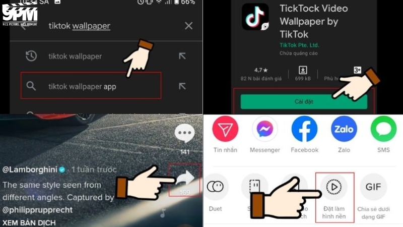 Dễ dàng lấy video TikTok làm ảnh nền điện thoại