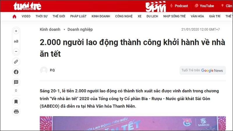 PR chiến dịch trên báo Tuổi trẻ