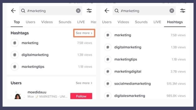 Cách kiểm tra các Hashtag TikTok lên xu hướng nhanh chóng