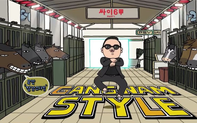 MV "Gangnam Style" của ca sĩ PSY từ Hàn Quốc đã trở thành một hiện tượng toàn cầu vào năm 2012