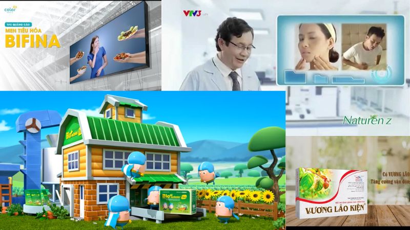 Hình ảnh minh họa cho các loại TVC quảng cáo thuốc