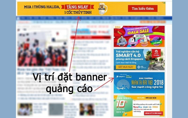 Đặt Banner tại các Sidebar giúp quảng cáo hiệu quả