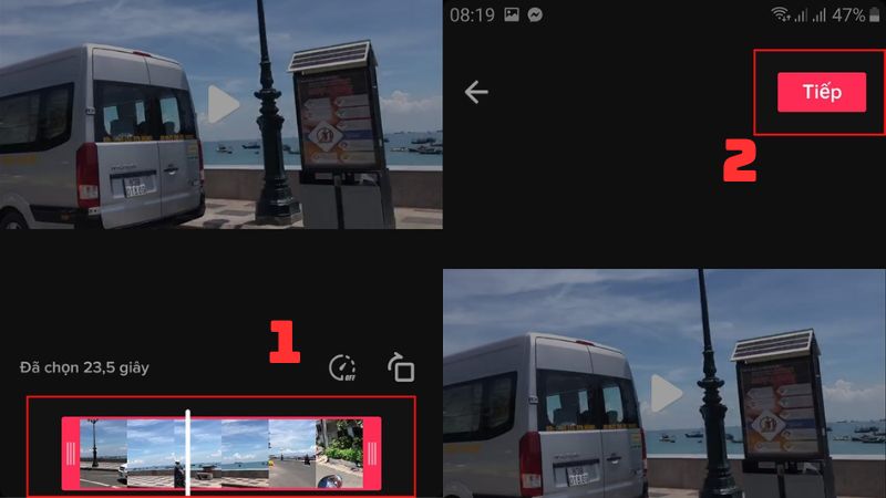 Chọn thời lượng video mà bạn muốn chỉnh sửa