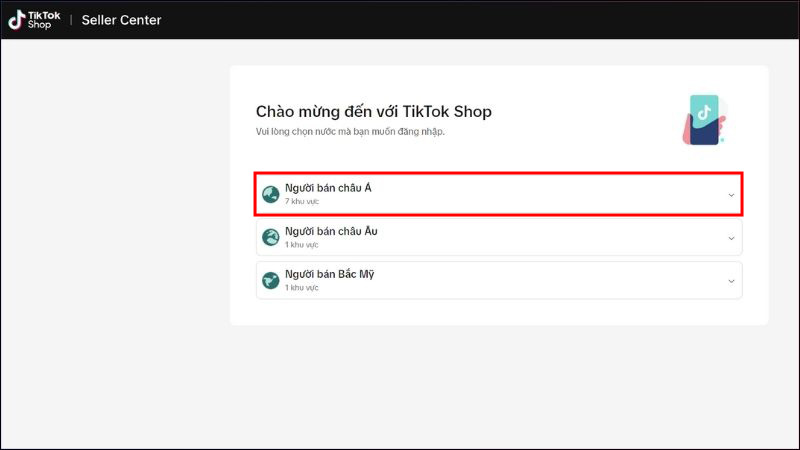 Truy cập trang TikTok Shop trên trình duyệt Web