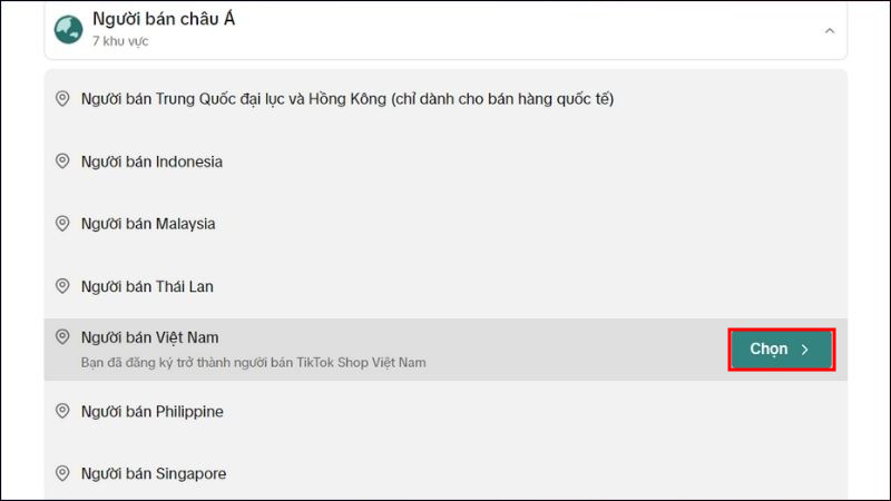 Chọn "Người bán Việt Nam"