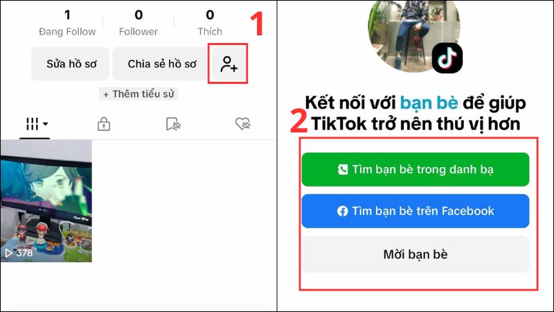 Tìm kiếm kênh Tiktok của người mà bạn muốn nhắn tin