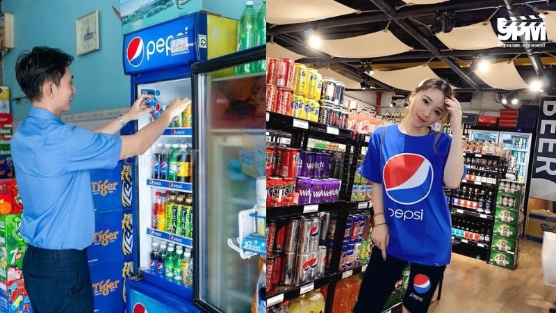 Sản phẩm của Pepsi xuất hiện ở khắp các kênh phân phối